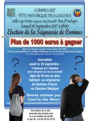 Election de la Seigneurie de Comines, 1000 € de lots à gagner !