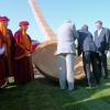 Inauguration d'une louche géante sur le rond point du Grand Perne à Comines