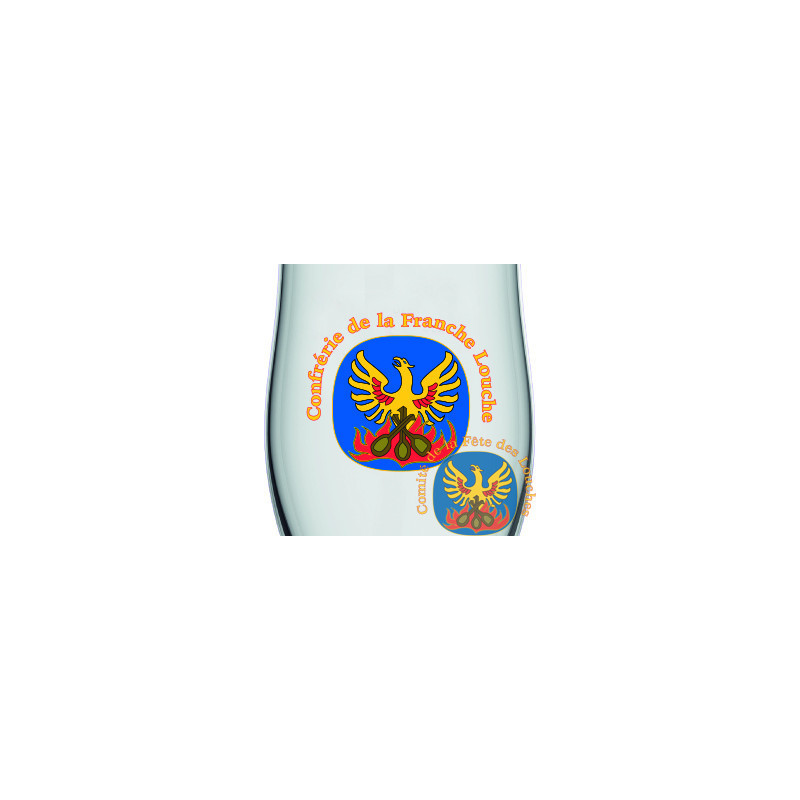 Verre 2014 Phénix sur bûcher de Louches Verre 2014 Phénix sur bûcher de Louches
