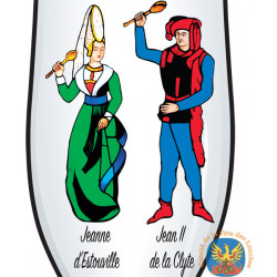 Verre 2016 Jean II de COMINES et Jeanne d'ESTOUTEVILLE