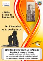 Affiche Exposition 2023 - Edifices du patrimoine Cominois