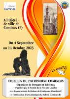 Affiche Exposition 2023 - Edifices du patrimoine Cominois